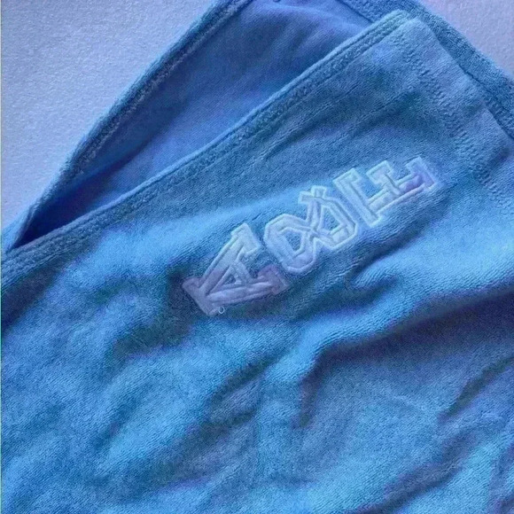 VTG Y2K Abercrombie & Fitch Baby Blue Terry Cloth Skirt Size M - Picture 6 of 9